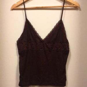 Miss Sixty Luxury glittery camisole top in size medium, color brown.